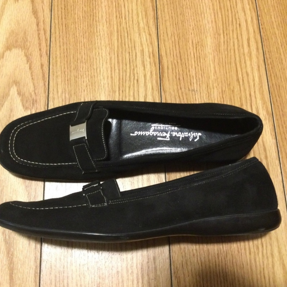 Salvatore Ferragamo black loafers shoes